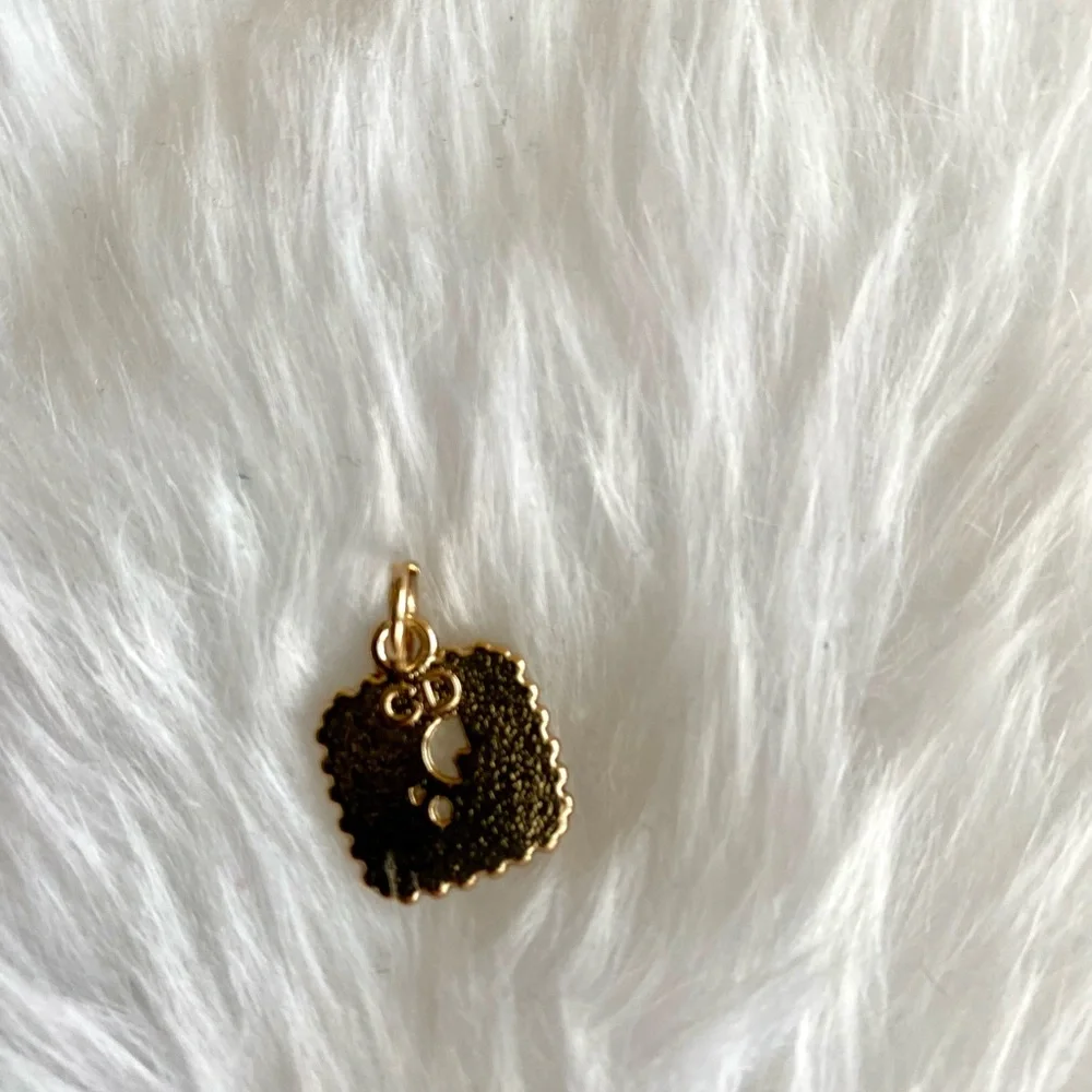 Black and Gold Square Zipper Pull Pendant/Charm - Picture 2 of 2